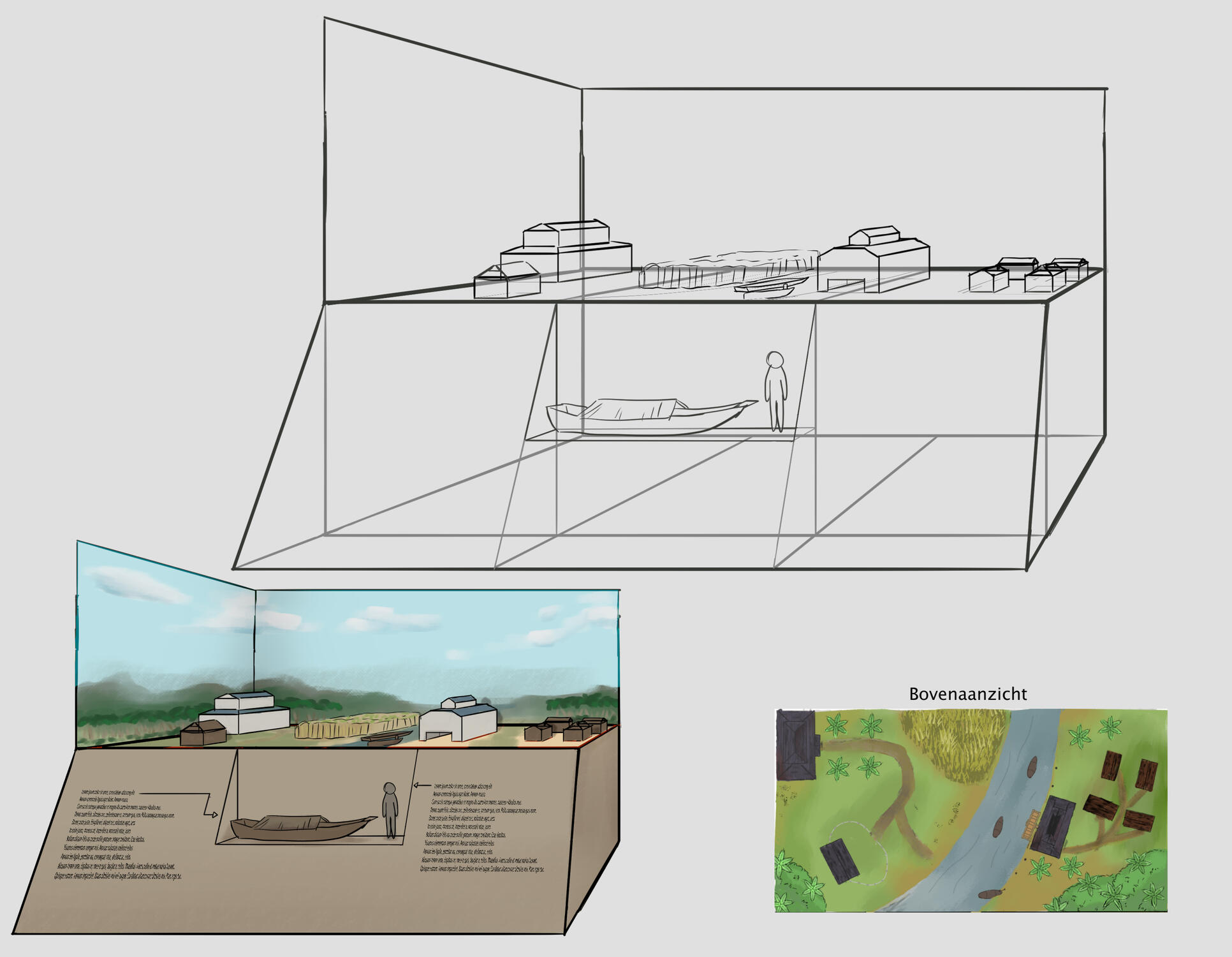 Concept schets diorama